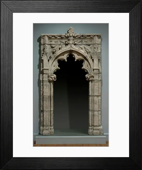 Framed Print : Doorway with Arms of the Counts of Chazay, between c.1450 and c.1500. Creator: Unknown Framed Print : Doorway with Arms of the Counts of Chazay, between c.1450 and c.1500. Creator: Unknown