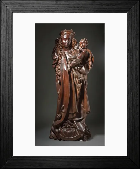 Framed Print : Virgin and Child Standing upon the Moon, between c.1480 and c.1500. Creator: Unknown Framed Print : Virgin and Child Standing upon the Moon, between c.1480 and c.1500. Creator: Unknown