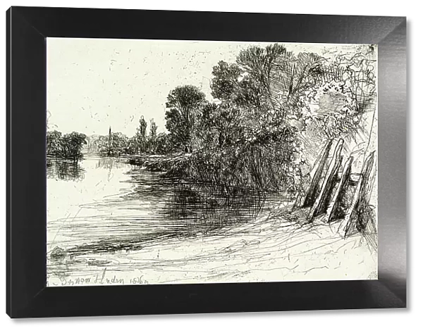 Brentford Ferry, 1864. Creator: Francis Seymour Haden