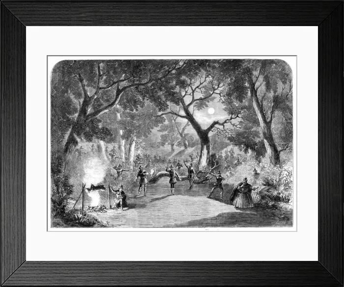 Framed Print : Scene from the opera of Robin Hood, at Her Majesty's Theatre, 1860. Creator: Smyth. Scene from the opera of Robin Hood, at Her Majesty's Theatre, 1860. Creator: Smyth