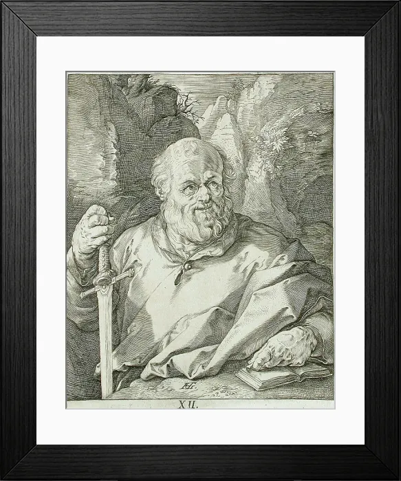 Framed Print : Saint Mathias, 1589. Creator: Hendrik Goltzius Framed Print : Saint Mathias, 1589. Creator: Hendrik Goltzius