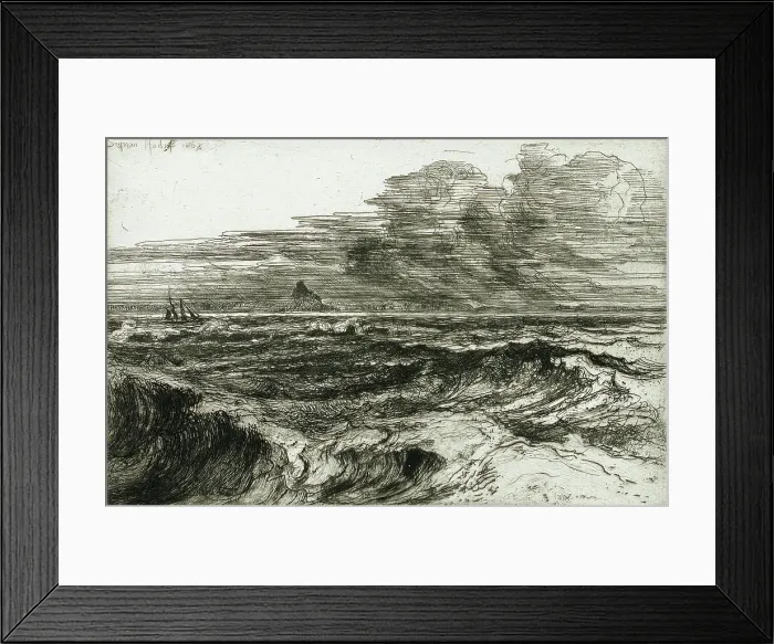 Framed Print : Mount's Bay, 1868. Creator: Francis Seymour Haden Framed Print : Mount's Bay, 1868. Creator: Francis Seymour Haden