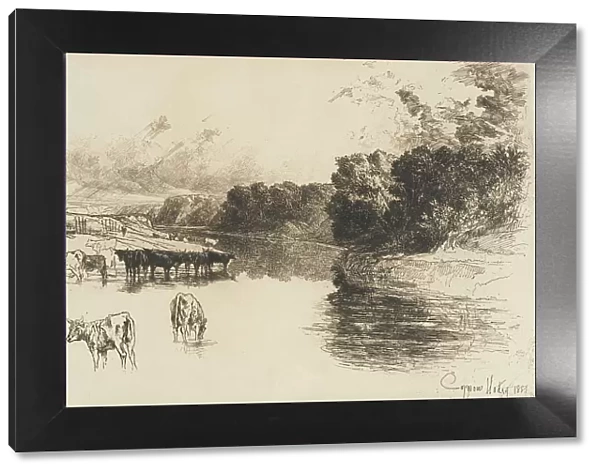 A Lancashire River, 1881. Creator: Francis Seymour Haden