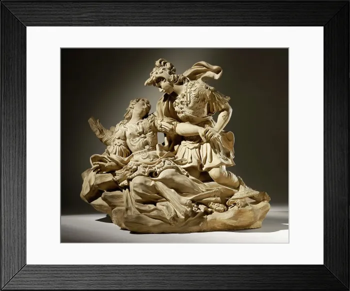 Framed Print : Tancred and Clorinda, c.1750. Creator: Unknown Framed Print : Tancred and Clorinda, c.1750. Creator: Unknown