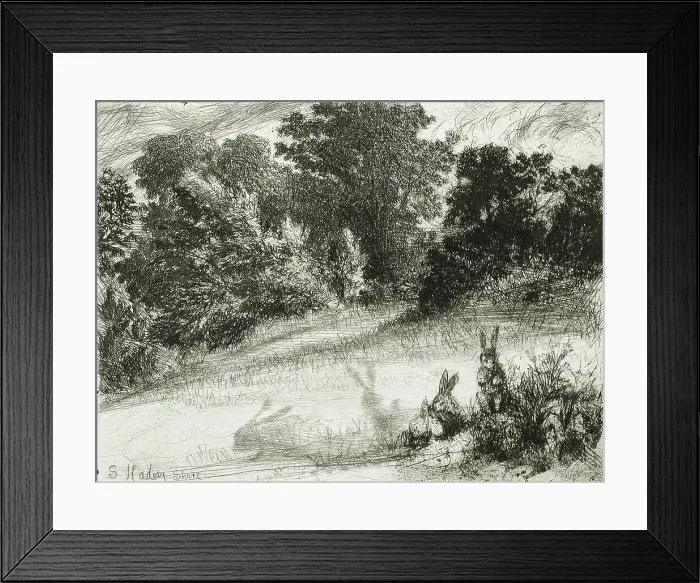 Framed Print : Combe Bottom, 1860. Creator: Francis Seymour Haden Framed Print : Combe Bottom, 1860. Creator: Francis Seymour Haden