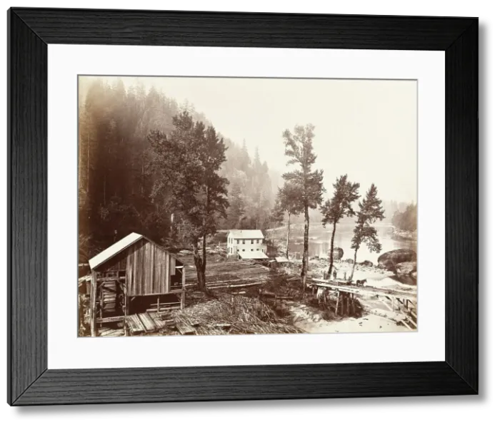 Framed Print : Eagle Creek, Columbia River, 1867. Creator: Carleton Emmons Watkins Framed Print : Eagle Creek, Columbia River, 1867. Creator: Carleton Emmons Watkins