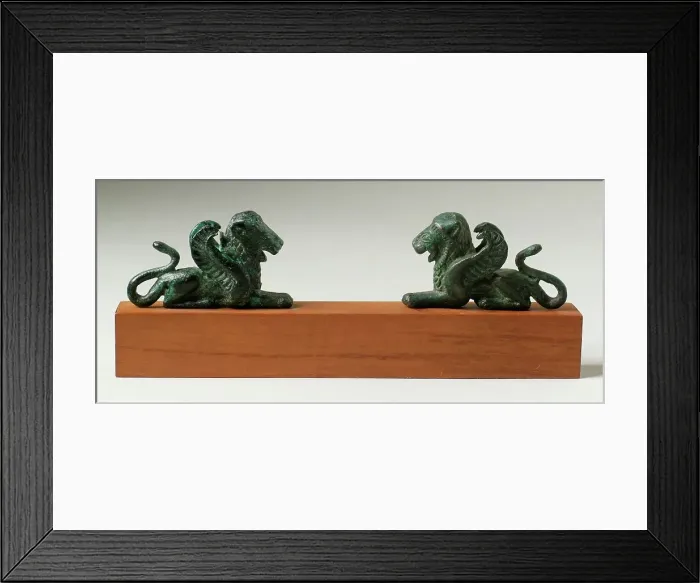 Framed Print : Two Winged Lions, c.500 B.C.. Creator: Unknown Framed Print : Two Winged Lions, c.500 B.C.. Creator: Unknown