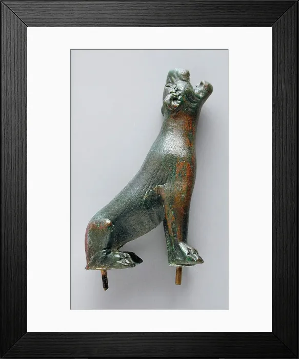 Framed Print : Howling Lion, 1st century B.C.-A.D. 2nd century. Creator: Unknown