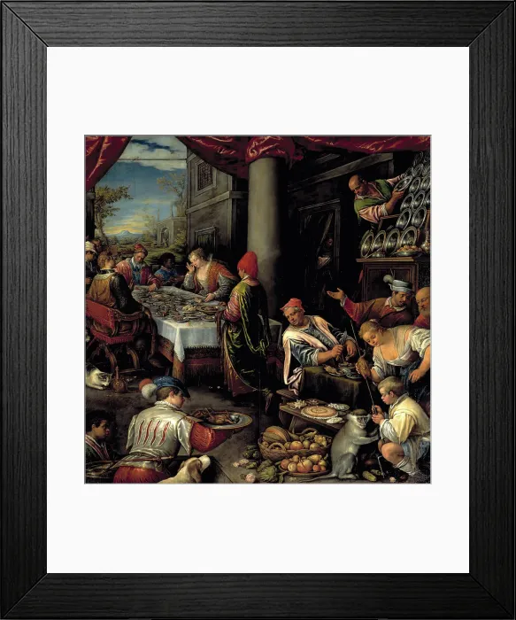 Framed Print : The Feast of Anthony and Cleopatra, late 16th-early 17th century. Creator: Leandro Bassano Framed Print : The Feast of Anthony and Cleopatra, late 16th-early 17th century. Creator: Leandro Bassano