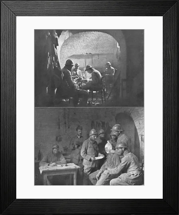 Framed Print : Dans les Souterrains du Chateau de Combles; En bas, une saile de pansement, dans un caveau don't le Creator: Unknown Framed Print : Dans les Souterrains du Chateau de Combles; En bas, une saile de pansement, dans un caveau don't le Creator: Unknown