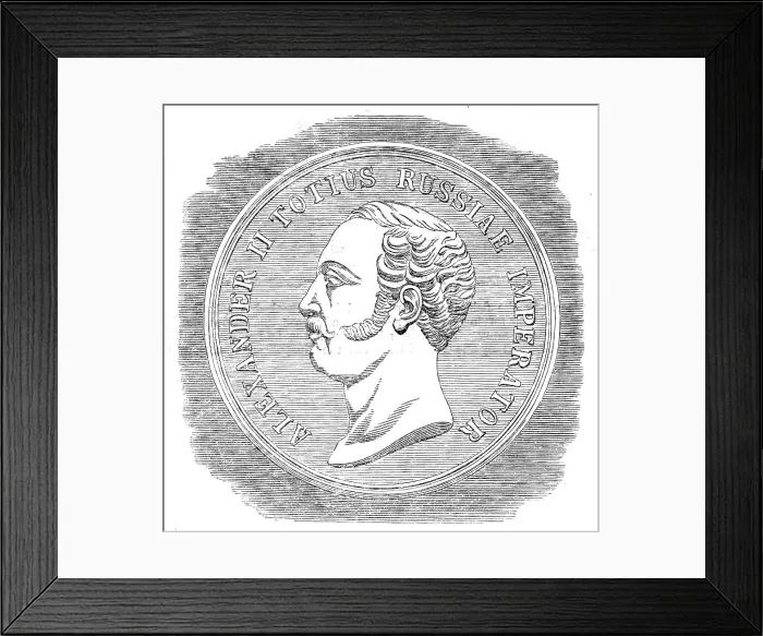 Framed Print : The Russian Gold Medal of Merit, 1860. Creator: Unknown Framed Print : The Russian Gold Medal of Merit, 1860. Creator: Unknown