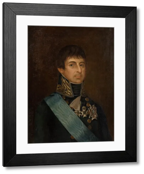 Framed Print : Karl August, 1768-1810, Duke of Holstein-Sonderburg-Augustenborg, Crown Prince of Sweden, 1830. Creator: Johan Gustaf Köhler