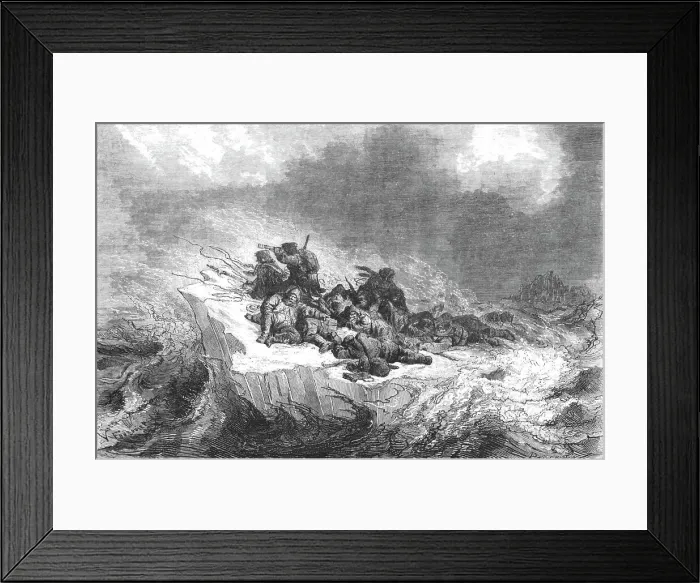 Framed Print : The Crew of the Hansa on an Ice-Floe; German Artic Voyages, 1875. Creator: Unknown Framed Print : The Crew of the Hansa on an Ice-Floe; German Artic Voyages, 1875. Creator: Unknown
