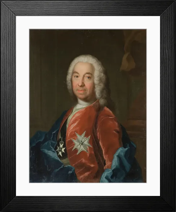 Framed Print : Leonard Klinckowström, 1685-1759, 1755. Creator: Johan Henrik Scheffel Framed Print : Leonard Klinckowström, 1685-1759, 1755. Creator: Johan Henrik Scheffel