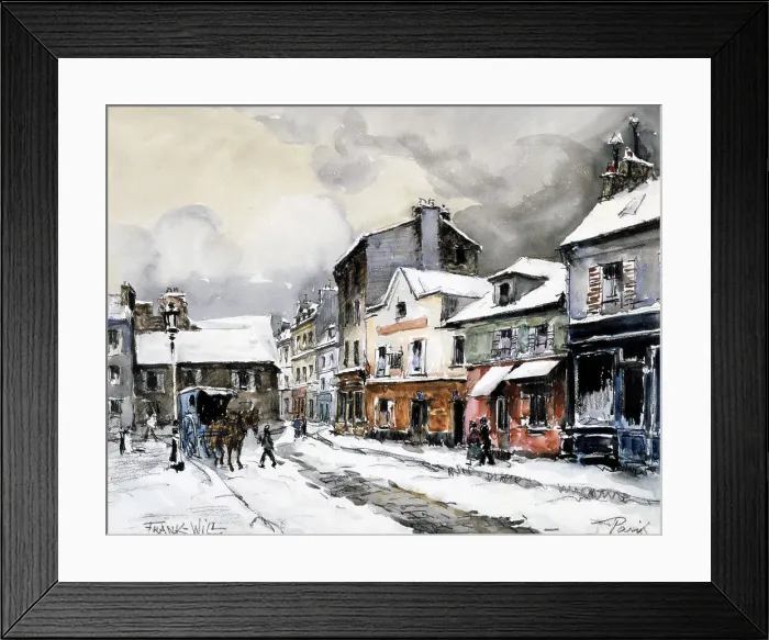 Framed Print : Montmartre Under Snow, c1900-1951. Artist: Frank Will Framed Print : Montmartre Under Snow, c1900-1951. Artist: Frank Will