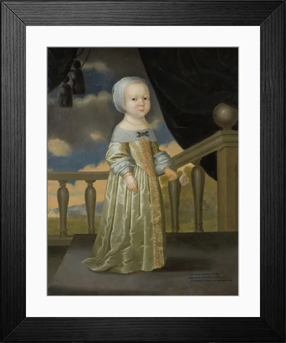 Framed Print : Kristina Sabina, 1643-44, princess of Holstein-Gottorp. Creator: Julius Strachgen Framed Print : Kristina Sabina, 1643-44, princess of Holstein-Gottorp. Creator: Julius Strachgen