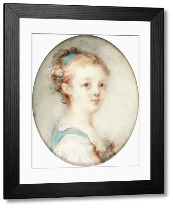 Framed Print : Young girl. Creator: Marie-Anne Fragonard Framed Print : Young girl. Creator: Marie-Anne Fragonard