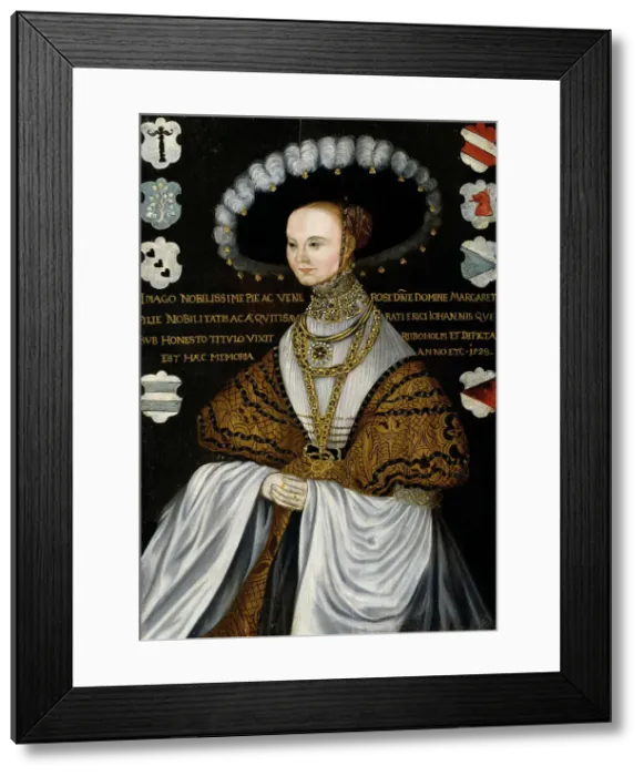 Framed Print : Margareta Eriksdotter Vasa, 1528. Creator: Master Hillebrandt Framed Print : Margareta Eriksdotter Vasa, 1528. Creator: Master Hillebrandt