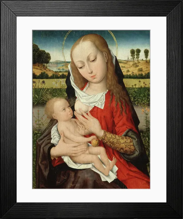 Framed Print : Madonna and Child, late 15th century. Creator: Master of the Legend of Saint Catherine Framed Print : Madonna and Child, late 15th century. Creator: Master of the Legend of Saint Catherine