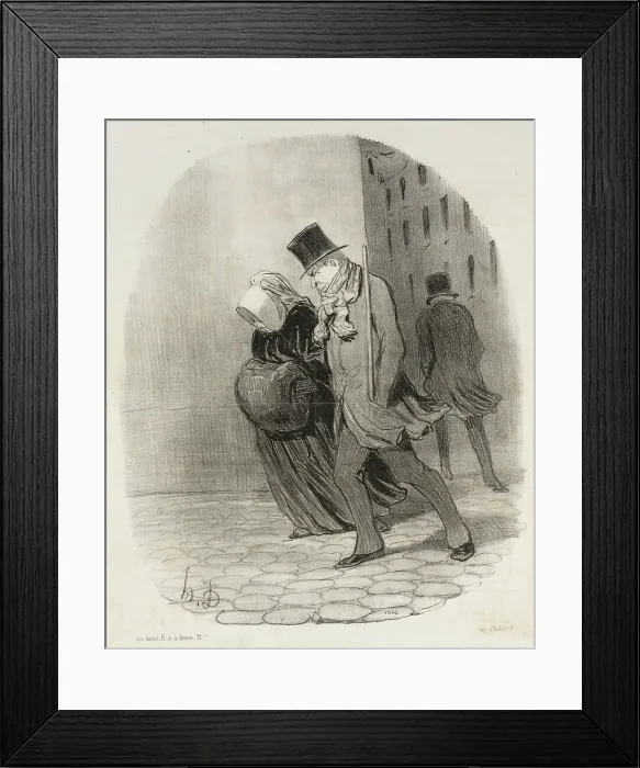 Framed Print : Huit degrés au-dessous de zéro, 1847. Creator: Honore Daumier Framed Print : Huit degrés au-dessous de zéro, 1847. Creator: Honore Daumier