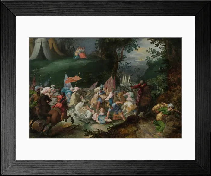 Framed Print : Joshua Defeating Amalek. Creator: Pauwels Casteels Framed Print : Joshua Defeating Amalek. Creator: Pauwels Casteels