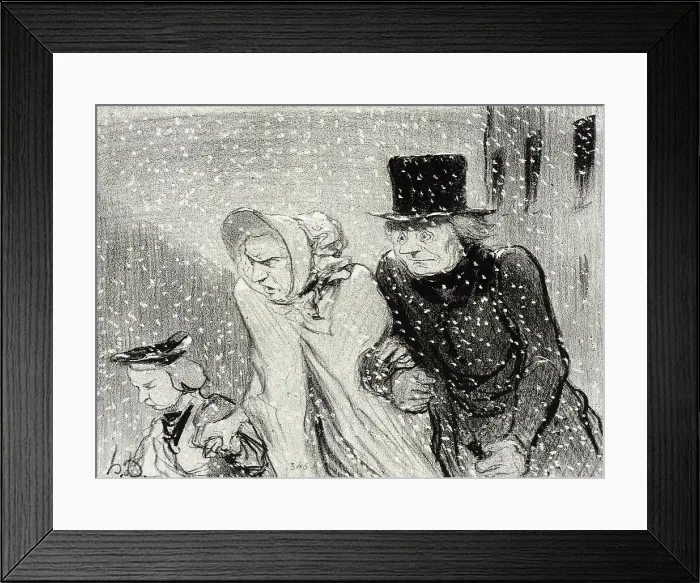 Framed Print : Tu m'embêtes, mon épouse!...v'là une heure... 1843. Creator: Honore Daumier Framed Print : Tu m'embêtes, mon épouse!...v'là une heure... 1843. Creator: Honore Daumier