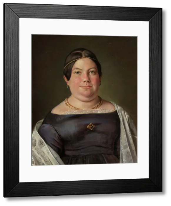 Framed Print : Lovisa Isabella Bjurberg (1814-1864), married to baron and Member of Parliament Anders... 1842. Creator: Axel Johan Fägerplan Framed Print : Lovisa Isabella Bjurberg (1814-1864), married to baron and Member of Parliament Anders... 1842. Creator: Axel Johan Fägerplan
