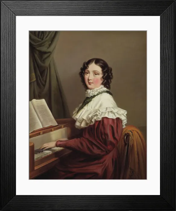 Framed Print : Mathilda Valeria Beatrix d´Orozco (1796-1863), composer, singer, early-mid 19th century. Creator: Axel Johan Fägerplan Framed Print : Mathilda Valeria Beatrix d´Orozco (1796-1863), composer, singer, early-mid 19th century. Creator: Axel Johan Fägerplan