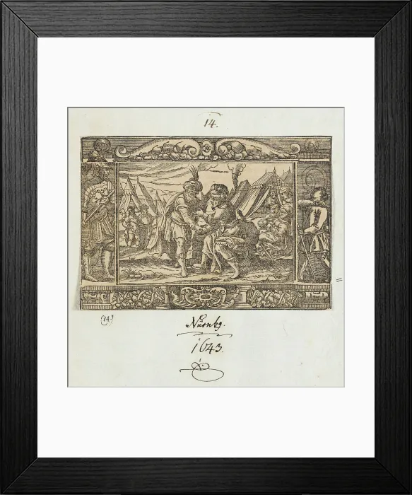 Framed Print : Biblical Scene (Jacob and Esau [?]), c1643. Creator: Unknown