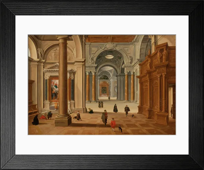 Framed Print : Interior of a Baroque Church, 1602. Creator: Bartholomeus van Bassen Framed Print : Interior of a Baroque Church, 1602. Creator: Bartholomeus van Bassen
