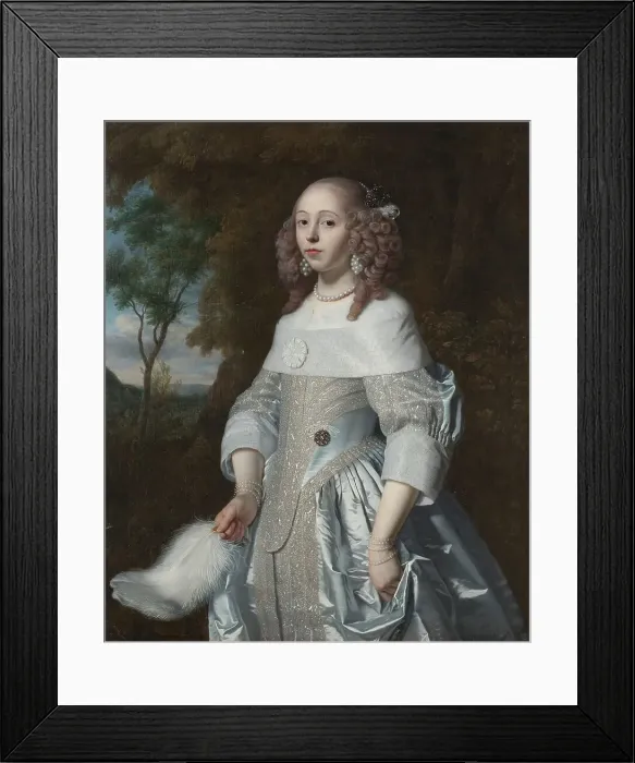 Framed Print : Jeanne Parmentier, 1634-1710, married De Geer, 1656. Creator: Bartholomeus van der Helst Framed Print : Jeanne Parmentier, 1634-1710, married De Geer, 1656. Creator: Bartholomeus van der Helst