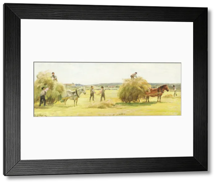 Framed Print : Haymaking. Creator: Berndt Lindholm Framed Print : Haymaking. Creator: Berndt Lindholm