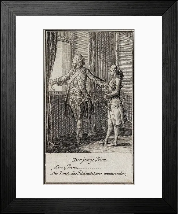 Framed Print : Illustration for Gellert's Six Fables and Six Stories, 1775. Creator: Daniel Nikolaus Chodowiecki Framed Print : Illustration for Gellert's Six Fables and Six Stories, 1775. Creator: Daniel Nikolaus Chodowiecki