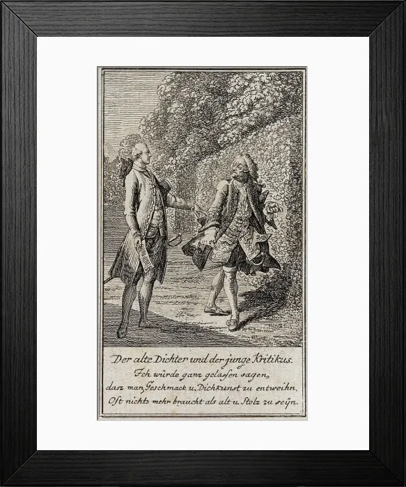 Framed Print : Illustration for Gellert's Six Fables and Six Stories, 1775. Creator: Daniel Nikolaus Chodowiecki Framed Print : Illustration for Gellert's Six Fables and Six Stories, 1775. Creator: Daniel Nikolaus Chodowiecki