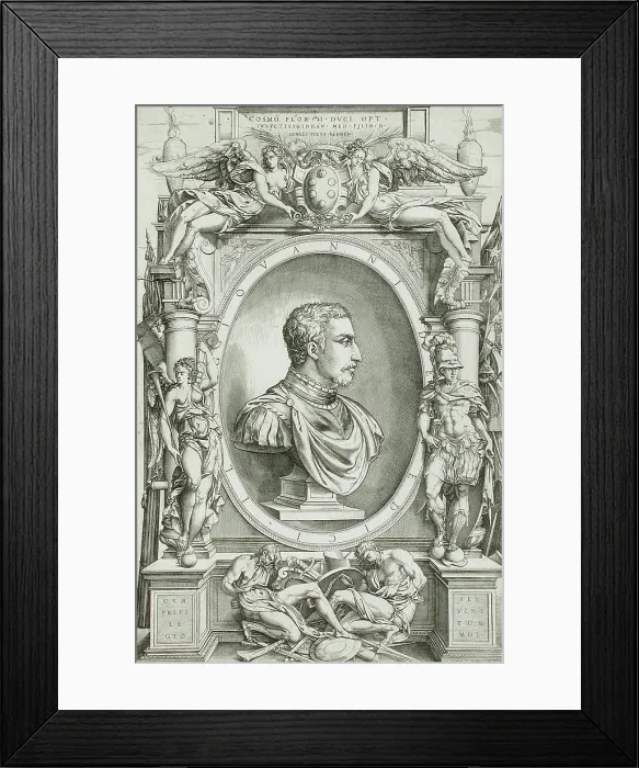 Framed Print : Portrait of Giovanni de Medici, 1550. Creator: Enea Vico Framed Print : Portrait of Giovanni de Medici, 1550. Creator: Enea Vico