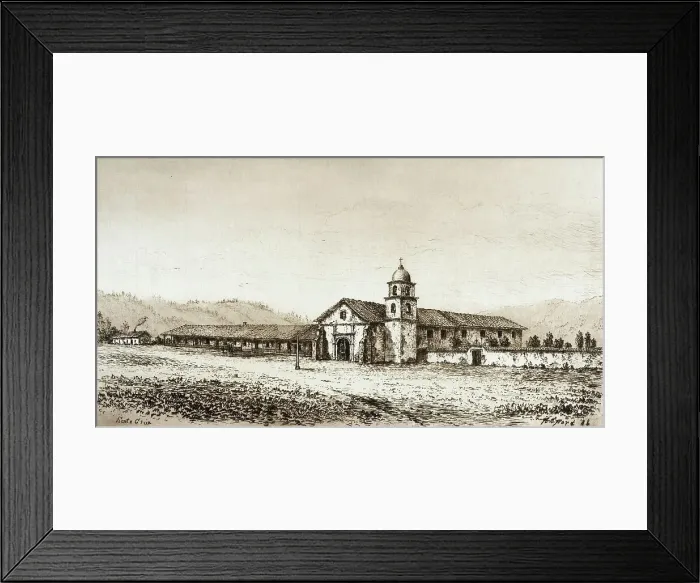 Framed Print : Santa Cruz, published in 1883. Creator: Henry Chapman Ford Framed Print : Santa Cruz, published in 1883. Creator: Henry Chapman Ford