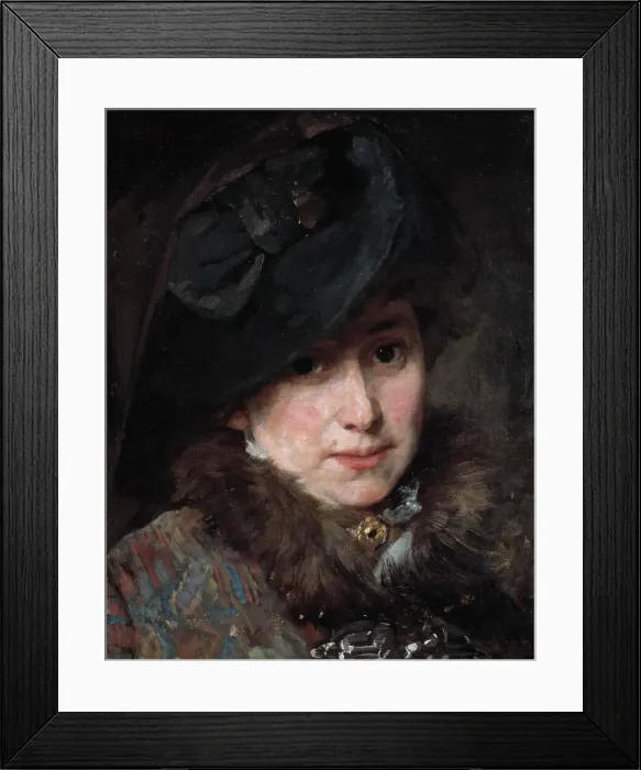 Framed Print : Hildegard Thorell, the Artist, 1880. Creator: Bertha Wegmann Framed Print : Hildegard Thorell, the Artist, 1880. Creator: Bertha Wegmann