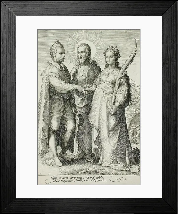 Framed Print : The Christian Marriage, c1594. Creator: Jan Saenredam Framed Print : The Christian Marriage, c1594. Creator: Jan Saenredam