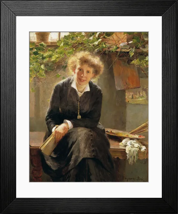 Framed Print : Painter Jeanna Bauck, 1881. Creator: Bertha Wegmann Framed Print : Painter Jeanna Bauck, 1881. Creator: Bertha Wegmann