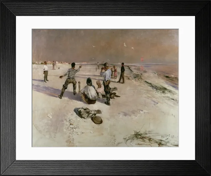 Framed Print : Man Warping, 1888. Creator: Bruno Liljefors Framed Print : Man Warping, 1888. Creator: Bruno Liljefors