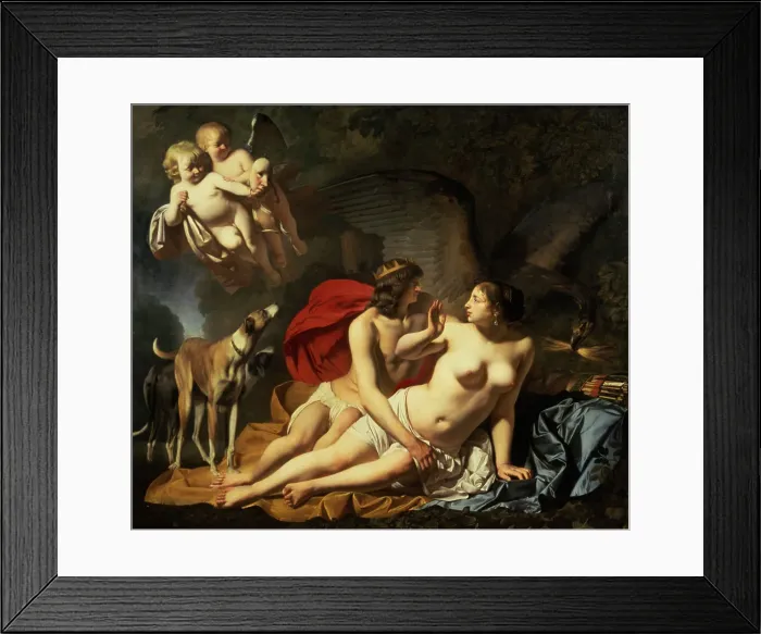 Framed Print : Jupiter and Callisto, 1655. Creator: Caesar Boëtius van Everdingen Framed Print : Jupiter and Callisto, 1655. Creator: Caesar Boëtius van Everdingen
