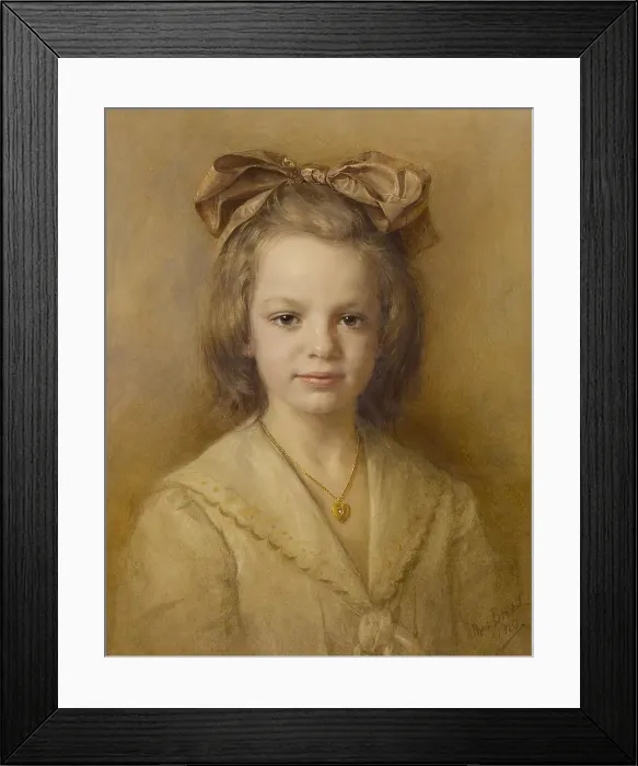 Framed Print : Portrait of The Artist's Daughter (?), 1910. Creator: Max Brodel Framed Print : Portrait of The Artist's Daughter (?), 1910. Creator: Max Brodel