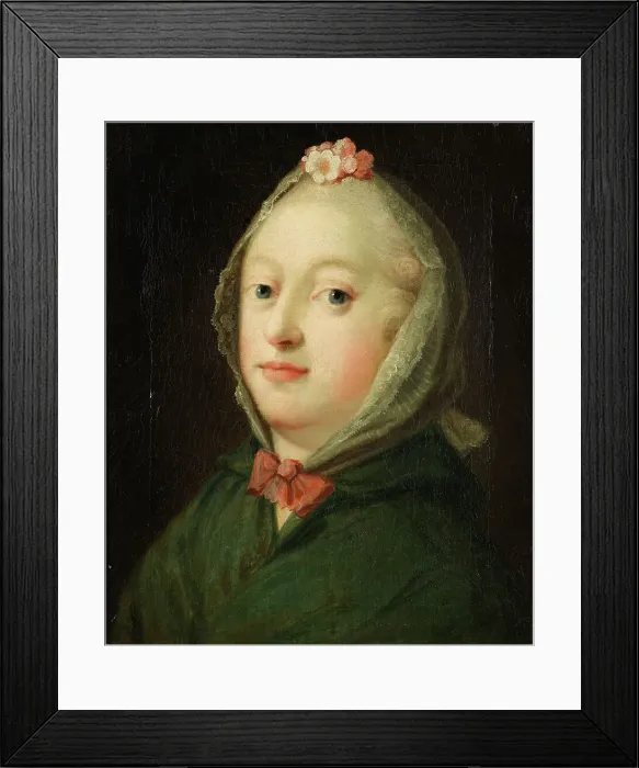 Framed Print : Louise, Queen of Denmark, mid 1740s. Creator: Carl Gustaf Pilo Framed Print : Louise, Queen of Denmark, mid 1740s. Creator: Carl Gustaf Pilo