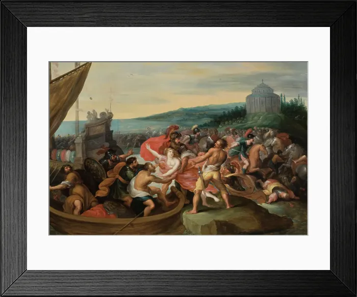 Framed Print : The Abduction of Helen, 17th century? Creator: Workshop of Frans Francken the Younger Framed Print : The Abduction of Helen, 17th century? Creator: Workshop of Frans Francken the Younger