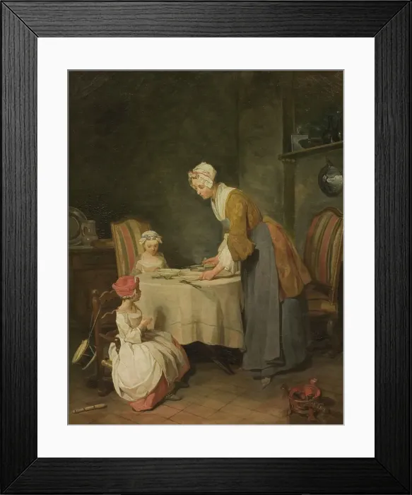 Framed Print : Saying Grace, mid-late 18th century. Creator: Workshop of Jean-Baptiste-Simeon Chardin Framed Print : Saying Grace, mid-late 18th century. Creator: Workshop of Jean-Baptiste-Simeon Chardin