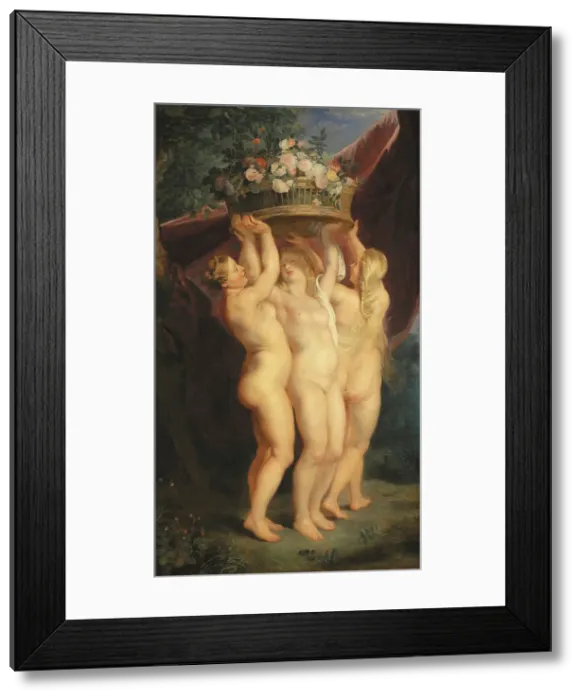 Framed Print : The Three Graces, c1620-1625. Creator: Workshop of Peter Paul Rubens Framed Print : The Three Graces, c1620-1625. Creator: Workshop of Peter Paul Rubens