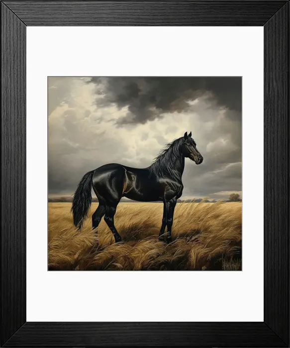 Framed Print : AI IMAGE - Illustration of Black Beauty, 2023. Creator: Heritage Images Framed Print : AI IMAGE - Illustration of Black Beauty, 2023. Creator: Heritage Images