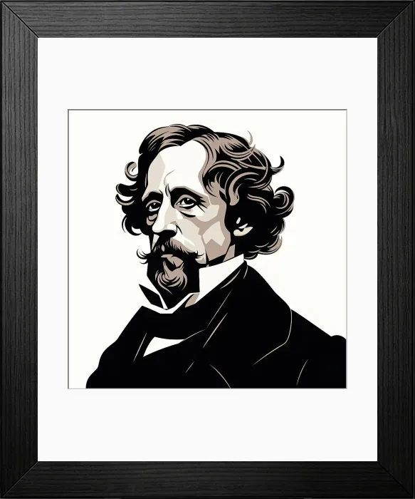 Framed Print : AI IMAGE - Illustration of Charles Dickens, 19th century, (2023). Creator: Heritage Images Framed Print : AI IMAGE - Illustration of Charles Dickens, 19th century, (2023). Creator: Heritage Images