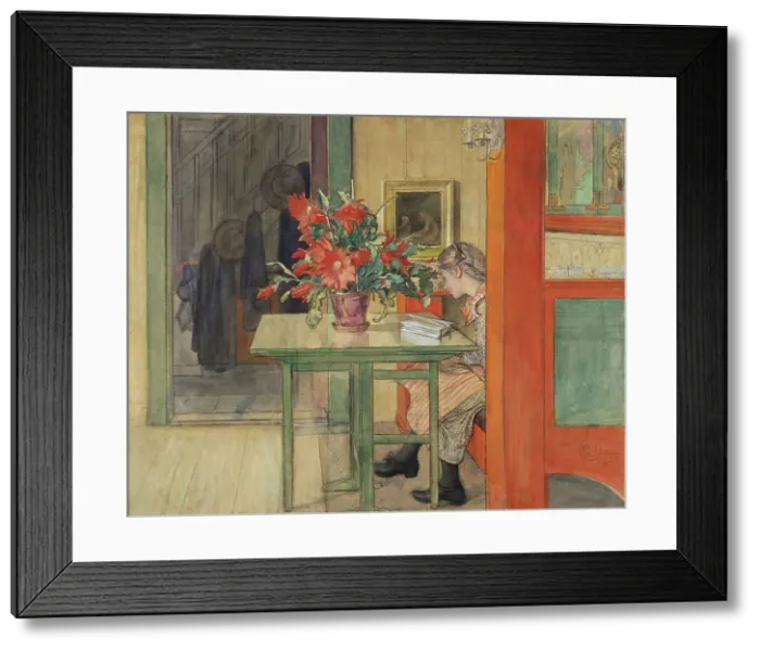 Framed Print : Lisbeth Reading. Creator: Carl Larsson