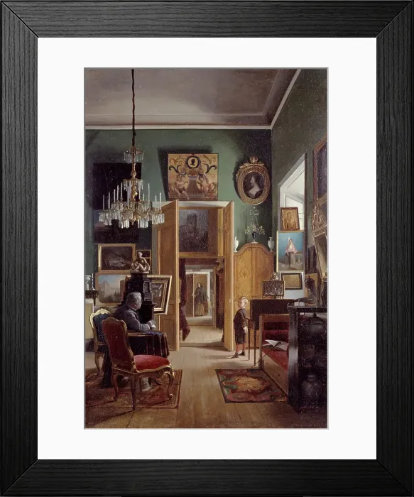 Framed Print : Interior of the Painter's Home in Stockholm, 1867. Creator: Karl Stefan Bennet Framed Print : Interior of the Painter's Home in Stockholm, 1867. Creator: Karl Stefan Bennet